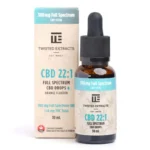 Extraits tordus 300 mg 22:1 Gouttes d'orange CBD à spectre complet